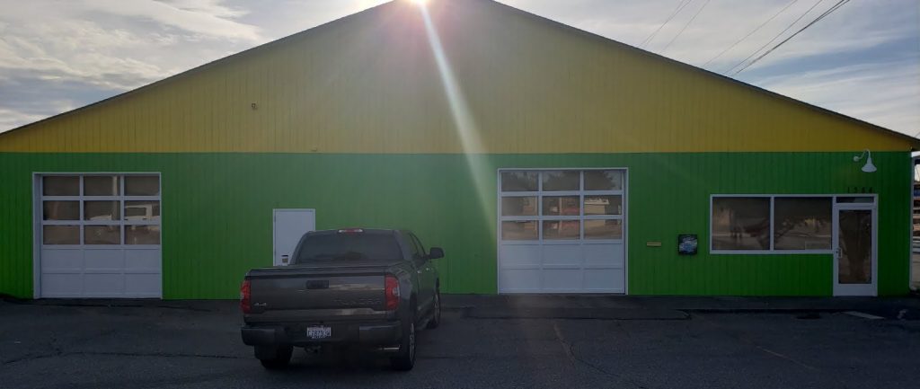 the shop in sunlight